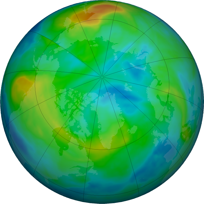 Arctic ozone map for 14 November 2017